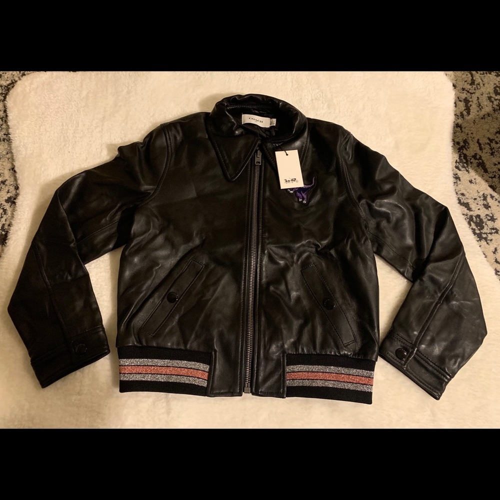 Coach leather varsity jacket - women’s